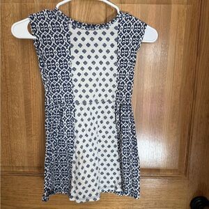 Harper Canyon Navy and White Patterned Kids Dress